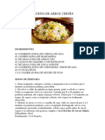 Receita de Arroz Chines