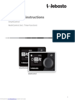 Webasto MultiControl Operating Instructions Manual