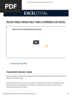 Pasos para Crear Una Tabla Dinámica en Excel - Excel Total