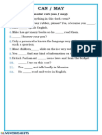 Choose The Correct Modal Verb (Can / May)