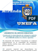 INFORMACIÓN SERVICIO COMUNITARIO COORD. EXTENSIÓN Período 2-2020