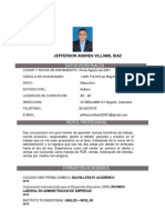 Jefferson Andres Villamil Diaz: Datos Personales