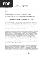 Common Assessment Practice #6 (389623) : Read The Following and Answer The Questions Below