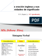 La Oración Inglesa Y Sus Unidades de Significado: MSC - Débora Pérez