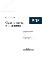 Guerra Aérea e Literatura WG Sebald