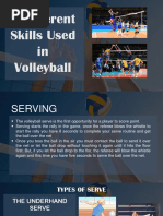 Different Skills Used in Volleyball