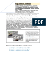 Expansión Térmica: Dilatación de Sólidos, Líquidos y Gases