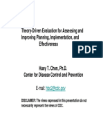 Theory-Driven Evaluation For Assessing and Improving Planning, Implementation, and Effectiveness