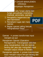 Konsep Dasar Manajemen Operasi