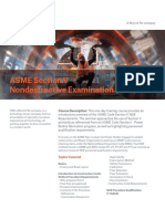 ASME Section V Nondestructive Examination (NDE) : Course Description: This One-Day Training Course Provides An