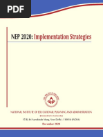 NEP 2020 Implementation Strategy - Niepa