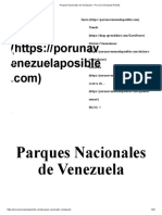 Parques Nacionales de Venezuela - Por Una Venezuela Posible