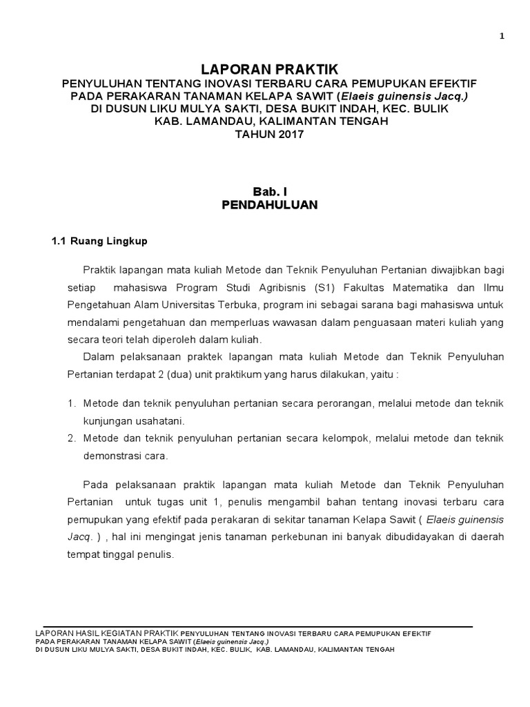 Laporan Praktikum 1 Metode Dan Teknik Penyuluhan Pertanian Luht4234 Pdf