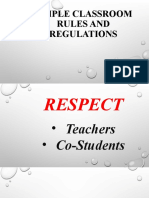 Simple Classroom Rules and Regulations