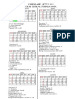 Calendário: 2011