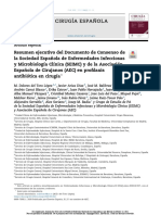 Resumen Ejecutivo Del Documento de Consenso de SEIMC y de La Asociación Española de Cirujanos (AEC) en Profilaxis Antibiótica en Cirugía