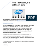 Stay Away From The Vaxxed, It Is Official, From Pfizer's Own Documents