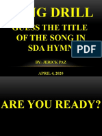 Song Drill: Guess The Title of The Song in Sda Hymn