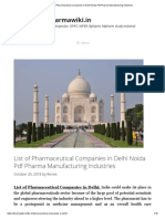 List of Pharmaceutical Companies in Delhi Noida PDF Pharma Manufacturing Industries
