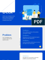 Blue and White Illustrative Technology Startup Pitch Deck Responsive Presentation