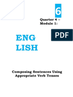 English 6 - Quarter 4 - Module 1 - Composing Sentences Using Appropriate Verb Tenses