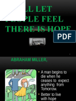 I Will Let People Feel There Is Hope