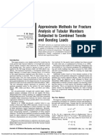 Approximate Methods for Fracture Analysis of Tubular Members Subjected to Combined Tensile and Bending Loads