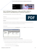 Delegate Subdomains in AD DNS For GSLB