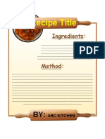 Cookbook Recipe Template 01