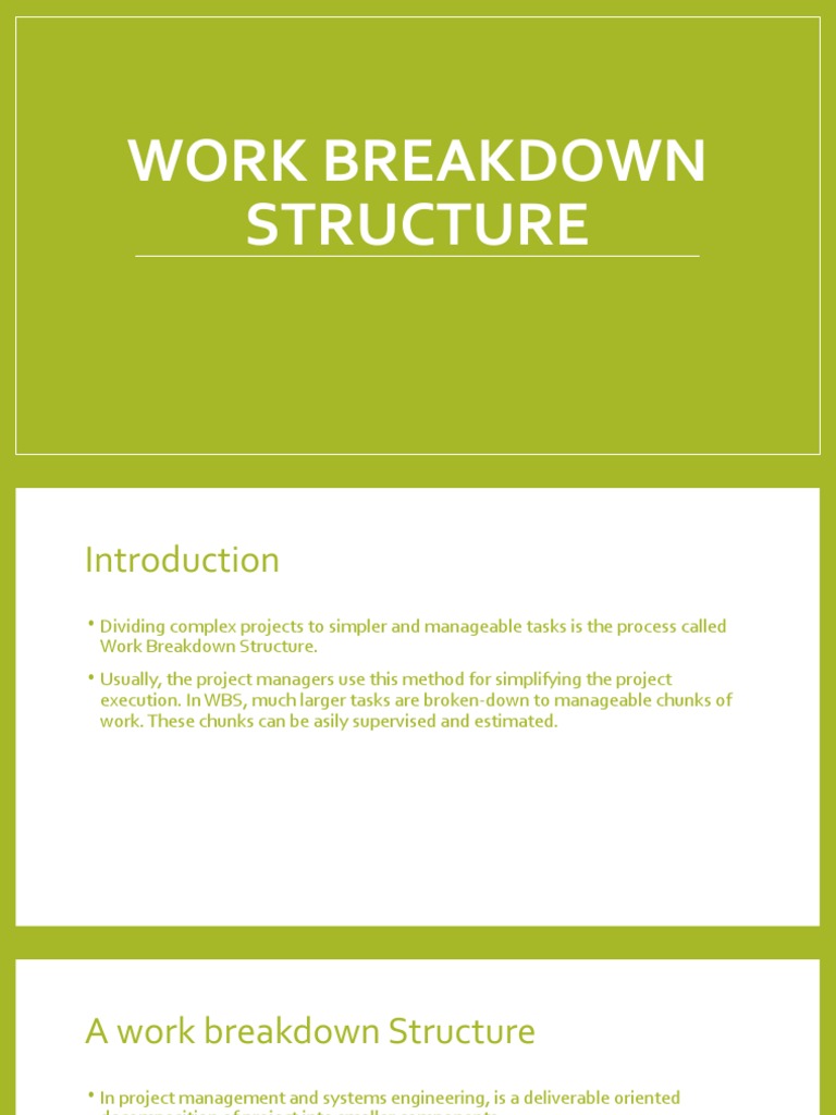 Work Breakdown Structure | PDF | Systems Science | Computing