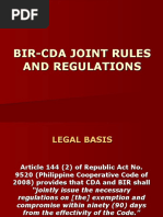 Bir-Cda Joint Rules and Regulations Back Up