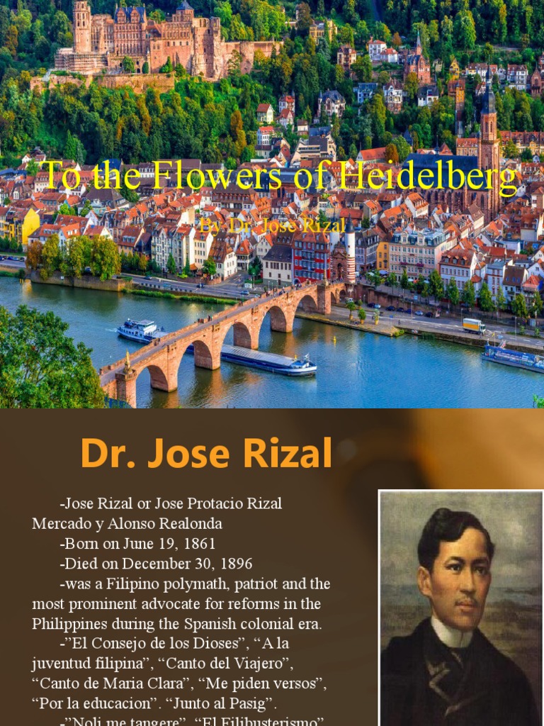 To The Flowers of Heidelberg: by Dr. Jose Rizal | PDF | Spanish ...