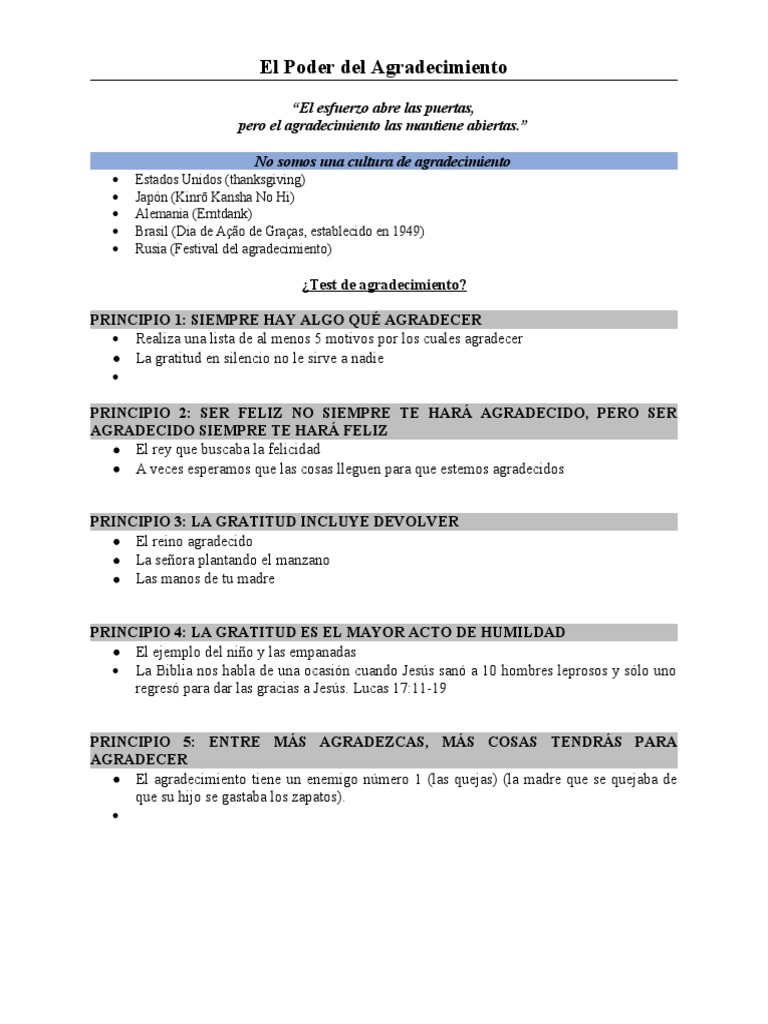 El Poder Transformador de la Gratitud | PDF | Gratitud | Salvación