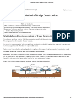 Balanced Cantilever Method of Bridge Construction