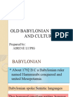 Old Babylonian Society and Culture