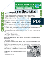 Ficha12 Un Día Sin Electricidad para Tercero de Primaria