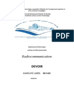 Radiocommunication: Devoir