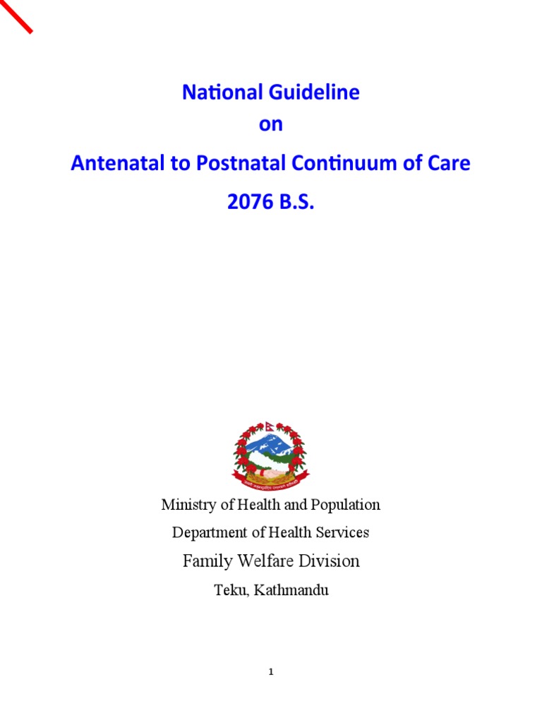 Antenatal to Postnatal Care Guidelines | PDF | Childbirth | Maternal Death