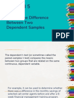 Lesson 5 Testing The Difference Between Two Dependent Samples