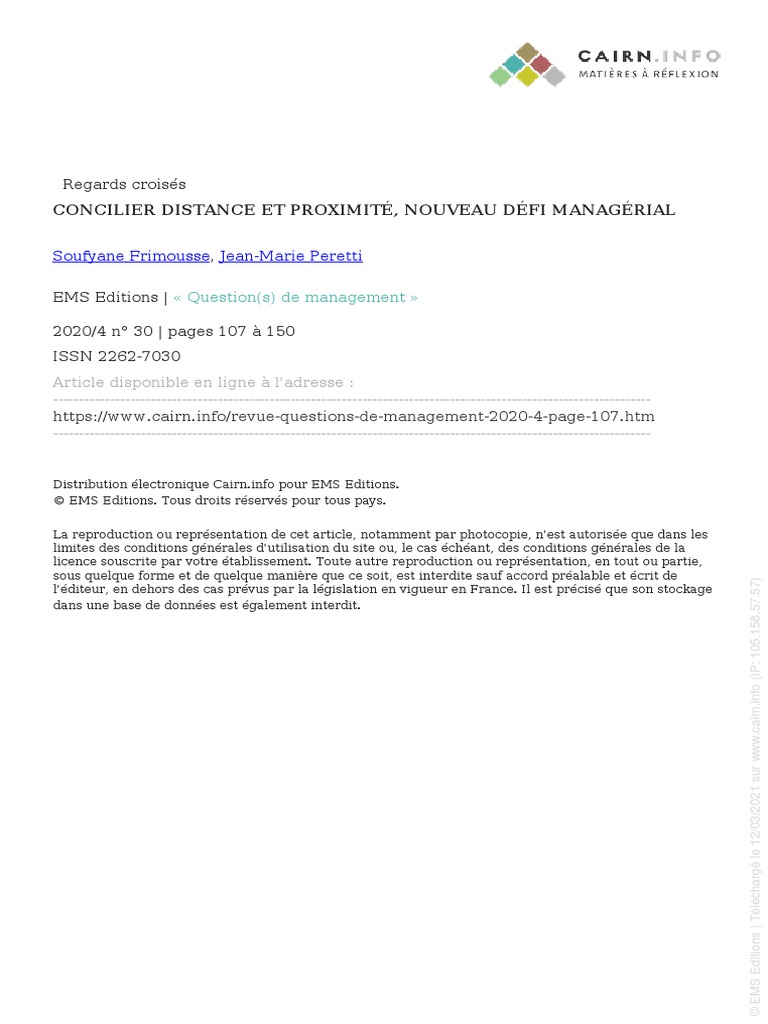 QDM 204 0107 | PDF | Télétravail | Business