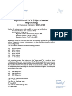 Regulations of EOOP (Object-Oriented Programming) in Summer Semester 2020/2021