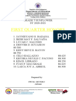 First Quarter Honors: Department of Education