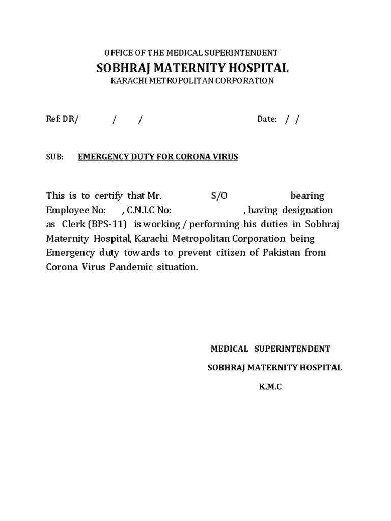 Office of The Medical Superintendent PDF