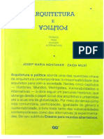 MONTANER e MUXI - Novas Epistemologias para o Urbanismo Contemporaneo