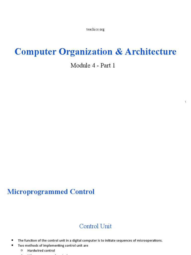 Microprogrammed Control Unit Overview | PDF | Subroutine | Central ...
