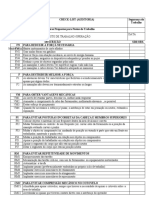 Check List - Auditoria Ergonômica Geral - 00719 [ E 2 ]