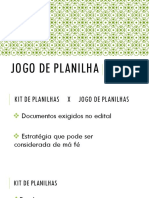 Jogo de Planilhas apostila