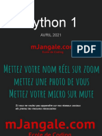 Python 1 - Orientation - Avril 2021