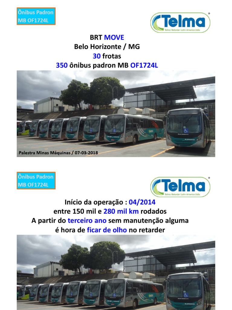 2018 03 07 Telma Retarder Ad72 00 Manutenção Mecanica MB Of1724l | PDF |  Física | Natureza