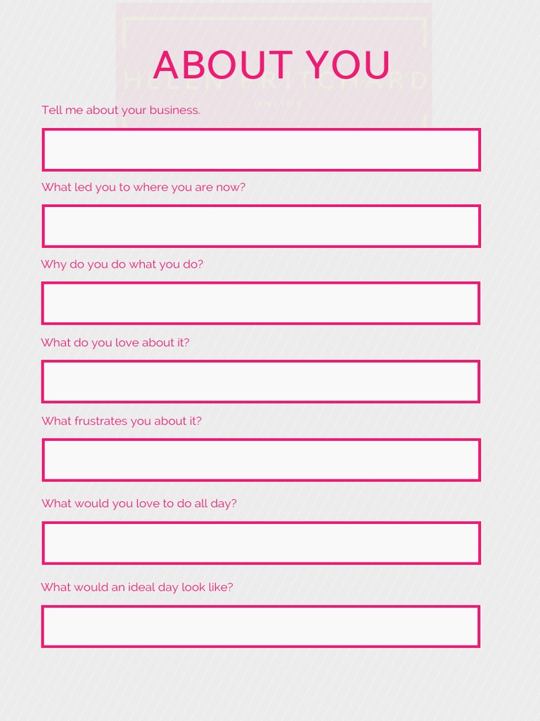 Ideal Client Avatar Worksheet PDF